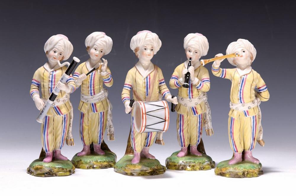 Peter (1780) Krafft comparable auction result: 5 musicians from the turkish band design by johann peter