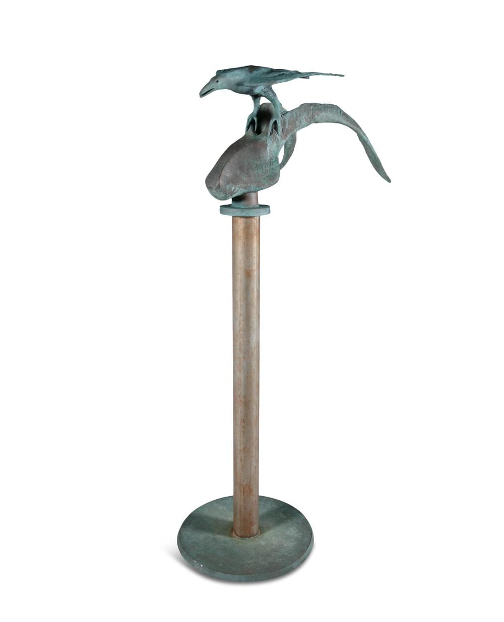 Anna Linnane comparable auction result: anna linnane b 1965 bird on a ram s head bronze on a steel column c 165cm 65 high signed