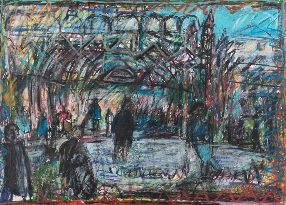 Phil Kelly comparable auction result: phil kelly 1950 2010 covent garden oil on board 44 x 63cm 17 x 24 signed inscribed with title and dated 19 88
