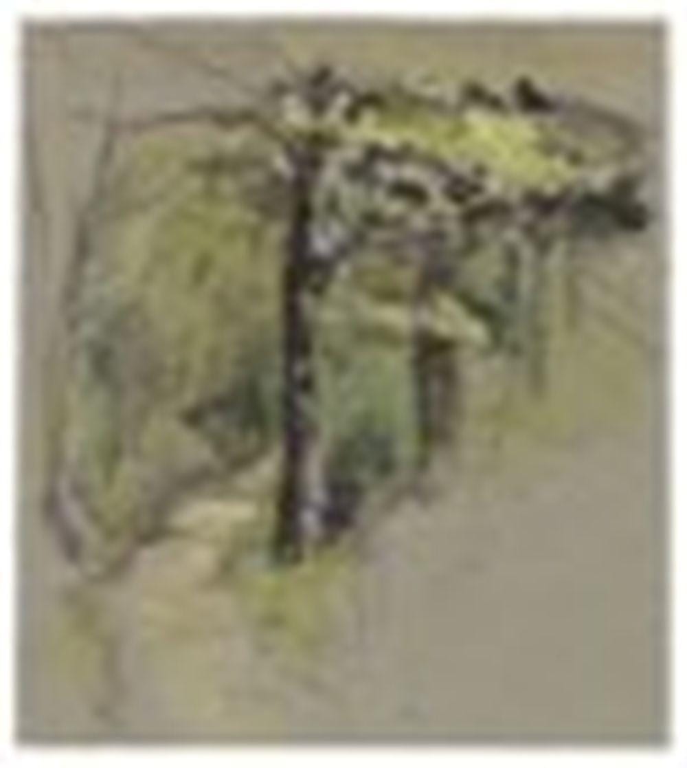 William Linnell comparable auction result: william linnell london 1826 1906 study of trees pencil watercolour and b