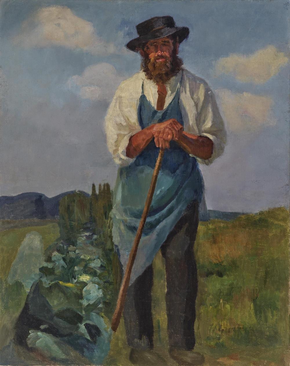 Hermann Groeber comparable auction result: hermann groeber farmer in the field