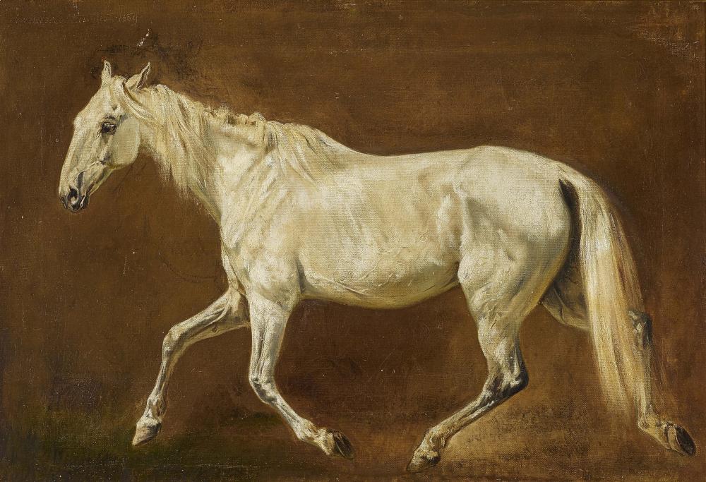 Franz (1815) Adam comparable auction result: franz adam trotting white horse