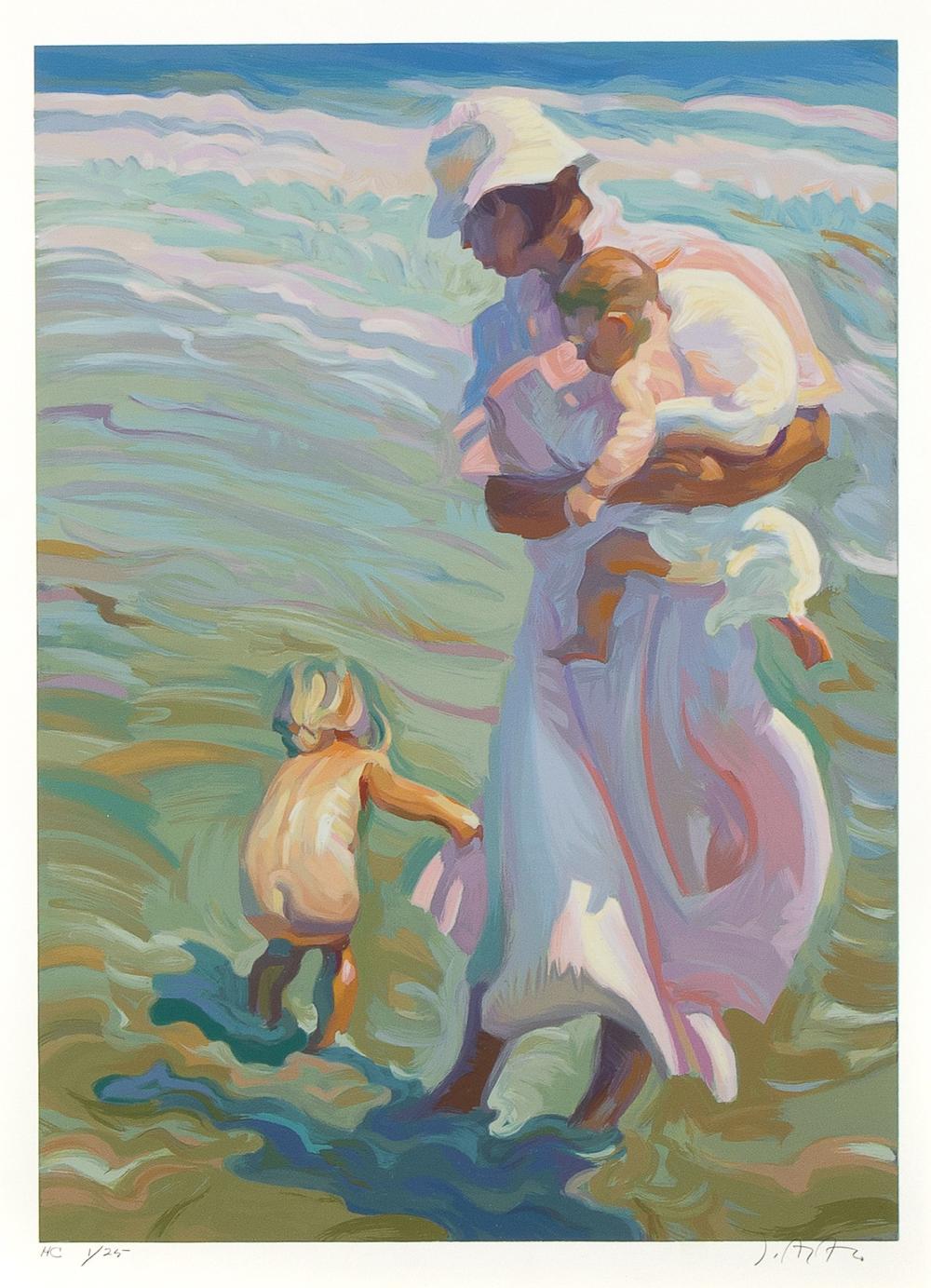 john asaro children at the beach · Santa Fe Art Auction · 2022-03-12 John Asaro comparable auction result: john asaro children at the beach