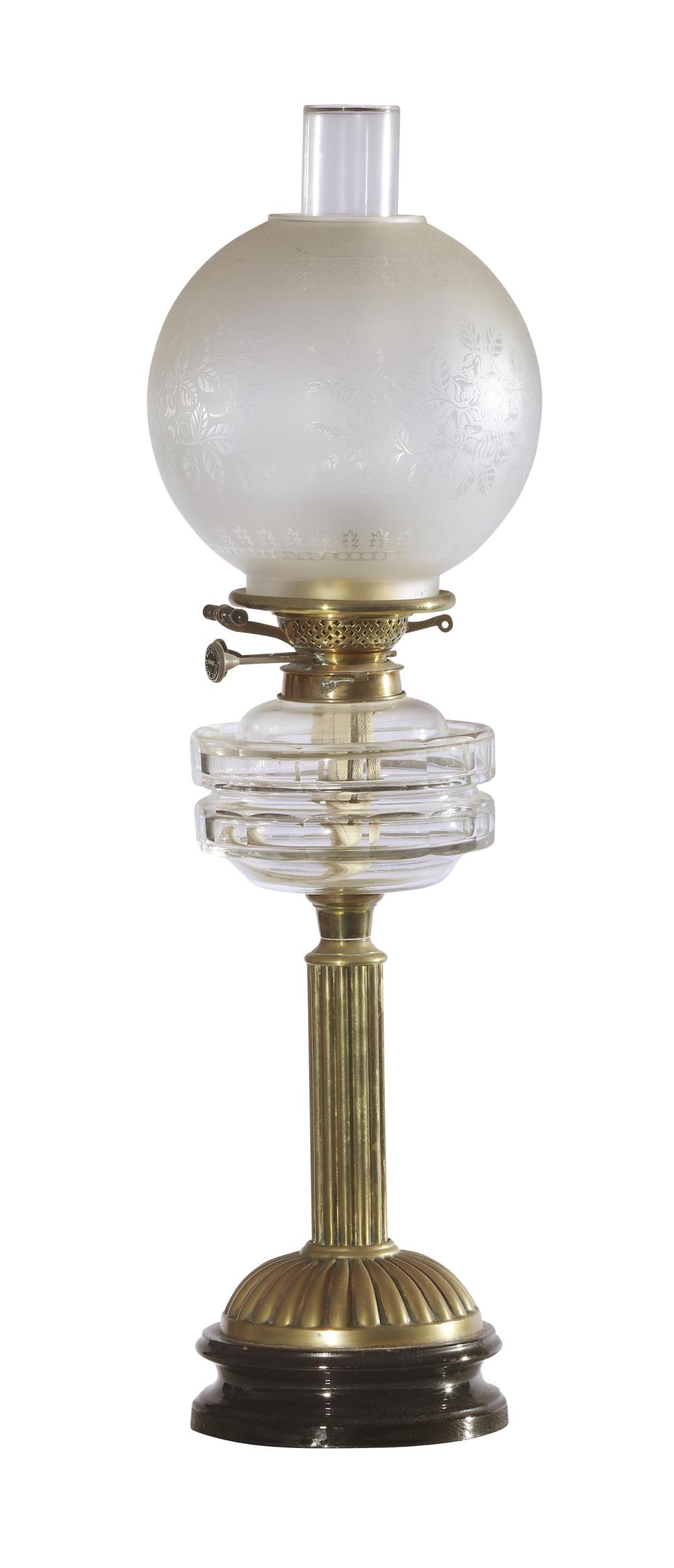 A VICTORIAN OIL LAMP sold by Leonard Joel, lot 38 — auction record photograph