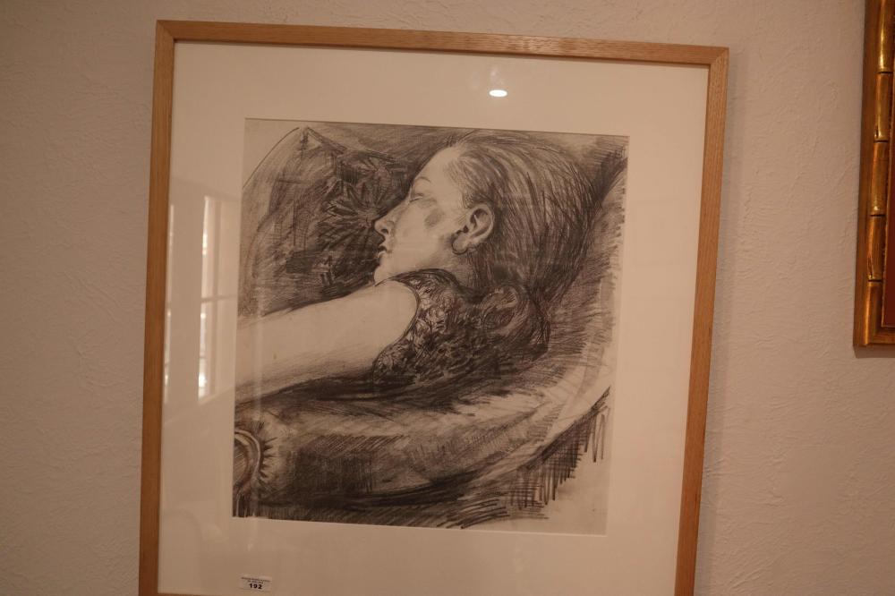 Ian Gardiner comparable auction result: ian gardiner australia 1943 2008 woman sleeping charcoal on paper 45