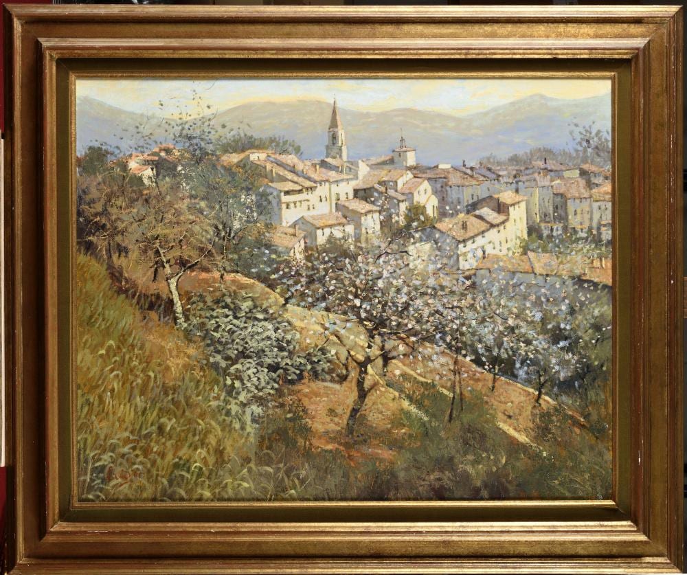 Luc Didier comparable auction result: luc didier 1954 village dans les hauteurs huile