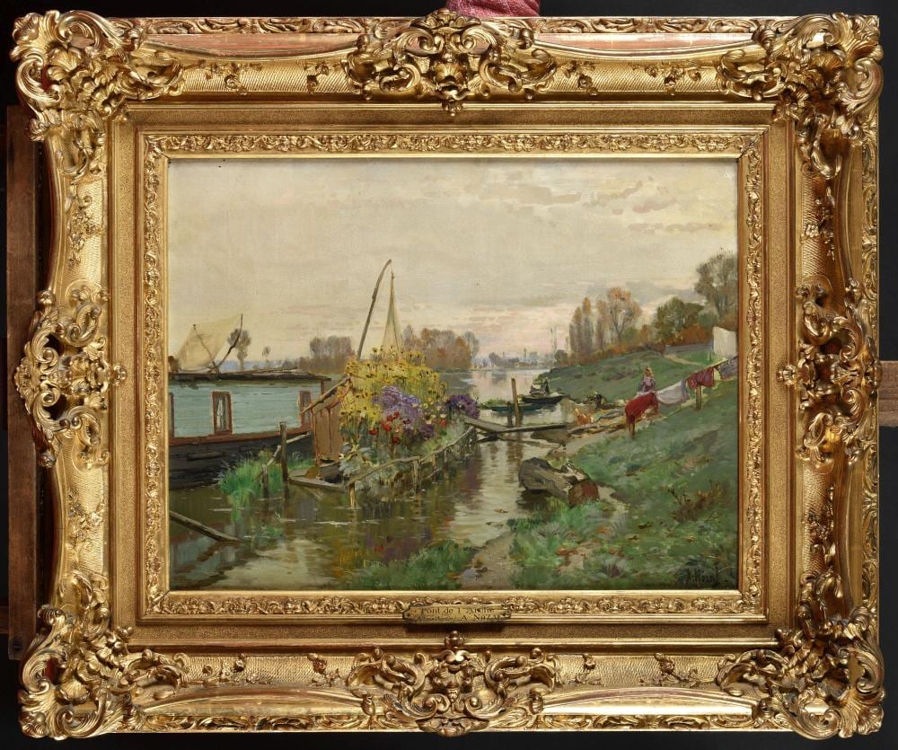 alexandre nozal 1852 1929 pont de l arche huil · Osenat · 2022-03-20 Alexandre Nozal comparable auction result: alexandre nozal 1852 1929 pont de l arche huil