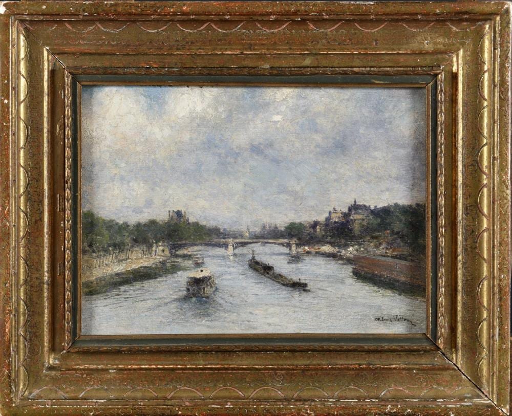 Alexis Vollon comparable auction result: alexis vollon 1865 1945 la seine paris huile s