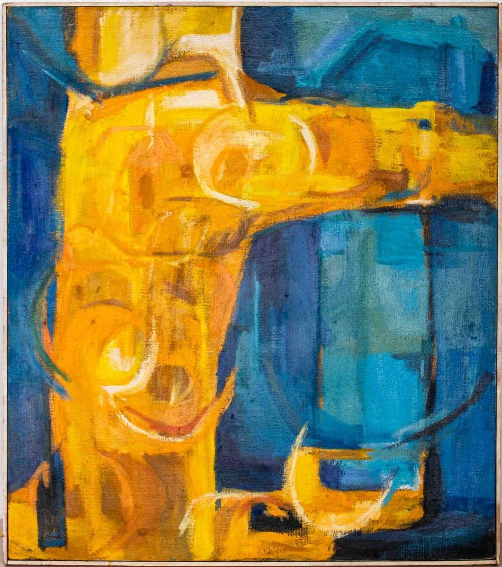 Barrie Cooke comparable auction result: barrie cooke the swing modern oil on canvas