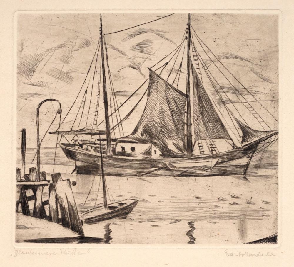 Eduard Dollerschell comparable auction result: eduard dollerschell blankeneser kutter wohl 1st quarter 20th cent