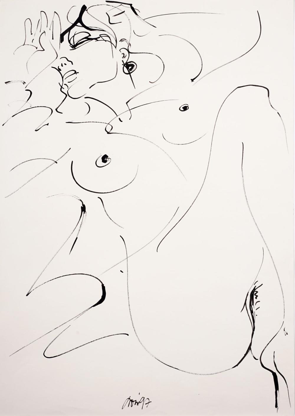 Norbert Wientzkowski comparable auction result: norbert wientzkowski weiblicher akt schlafend 1997