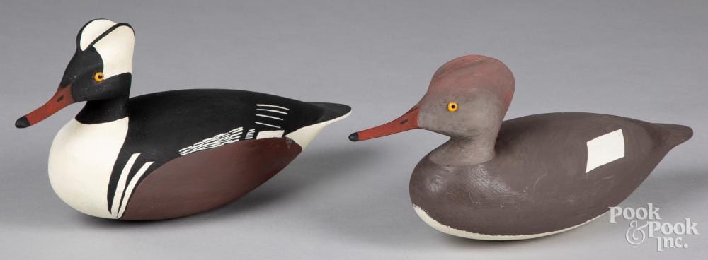 Hurley Conklin comparable auction result: hurley conklin hooded merganser duck decoys