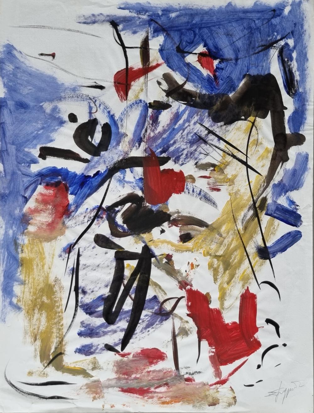 Tigran Agadjanian comparable auction result: tigran agadjanian ar 1960 untitled circa 1990 2000 mixe media on paper size 19 3 4 by 25 1 5 in