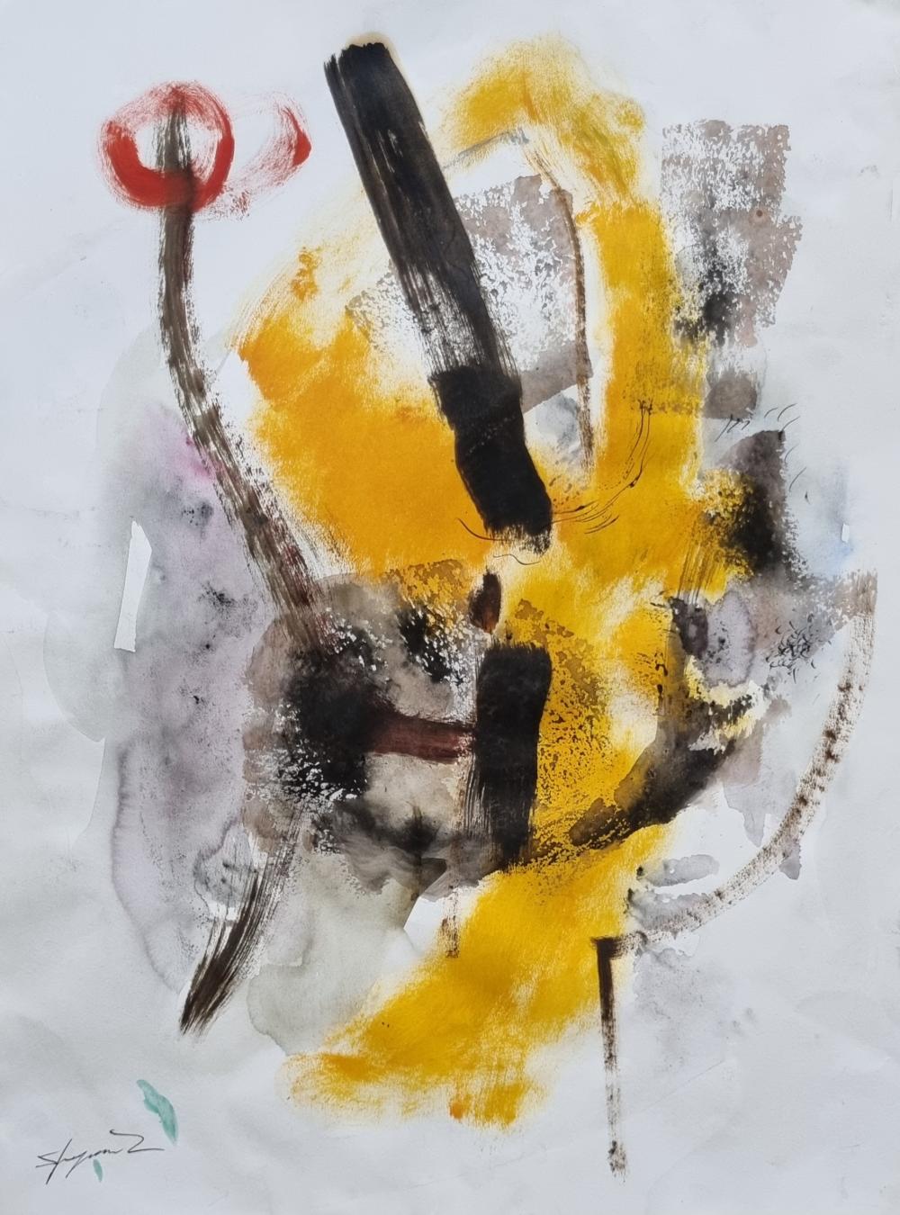 Tigran Agadjanian comparable auction result: tigran agadjanian ar 1960 untitled circa 1990 2000 mixe media on paper size 19 3 4 by 25 1 5 in