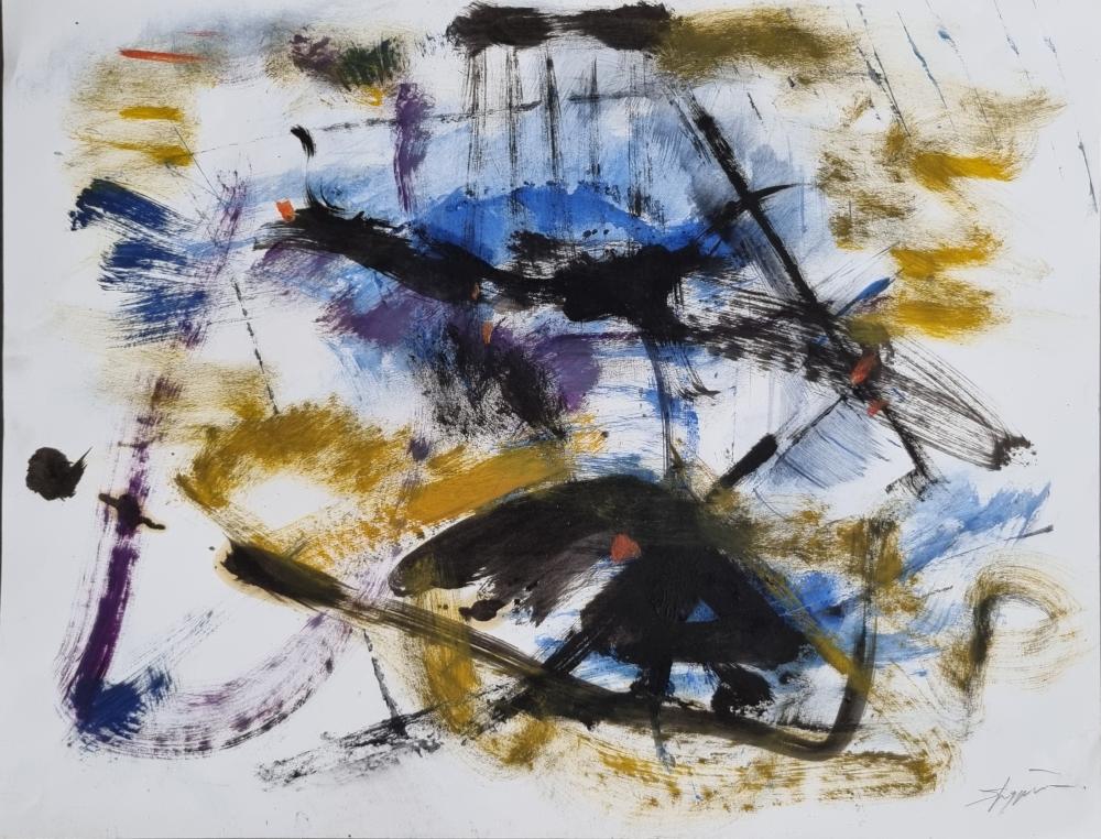 Tigran Agadjanian comparable auction result: tigran agadjanian ar 1960 untitled circa 1990 2000 mixe media on paper size 19 3 4 by 25 1 5 in