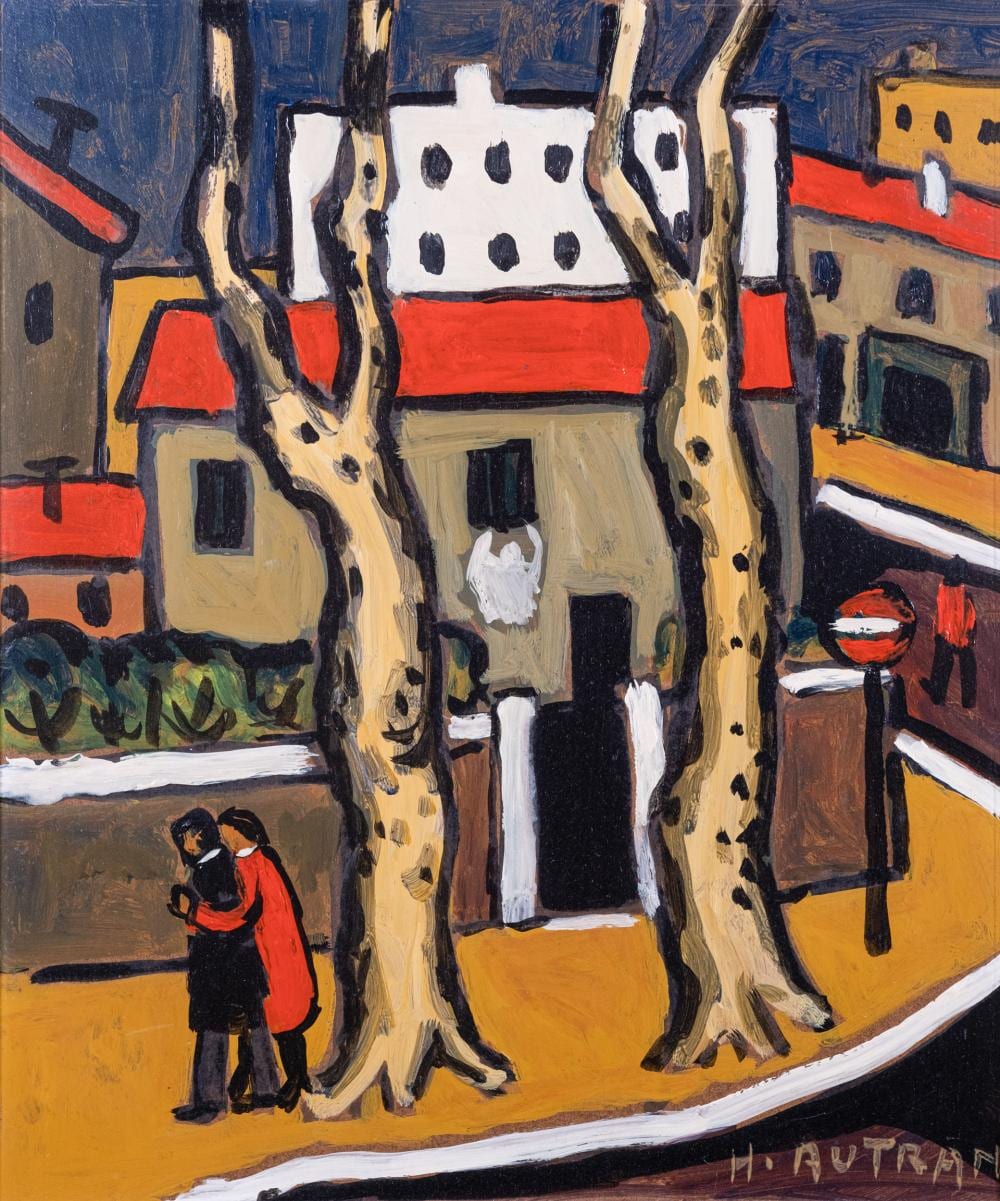 Henri Autran comparable auction result: henri autran 1926 2007 les platanes