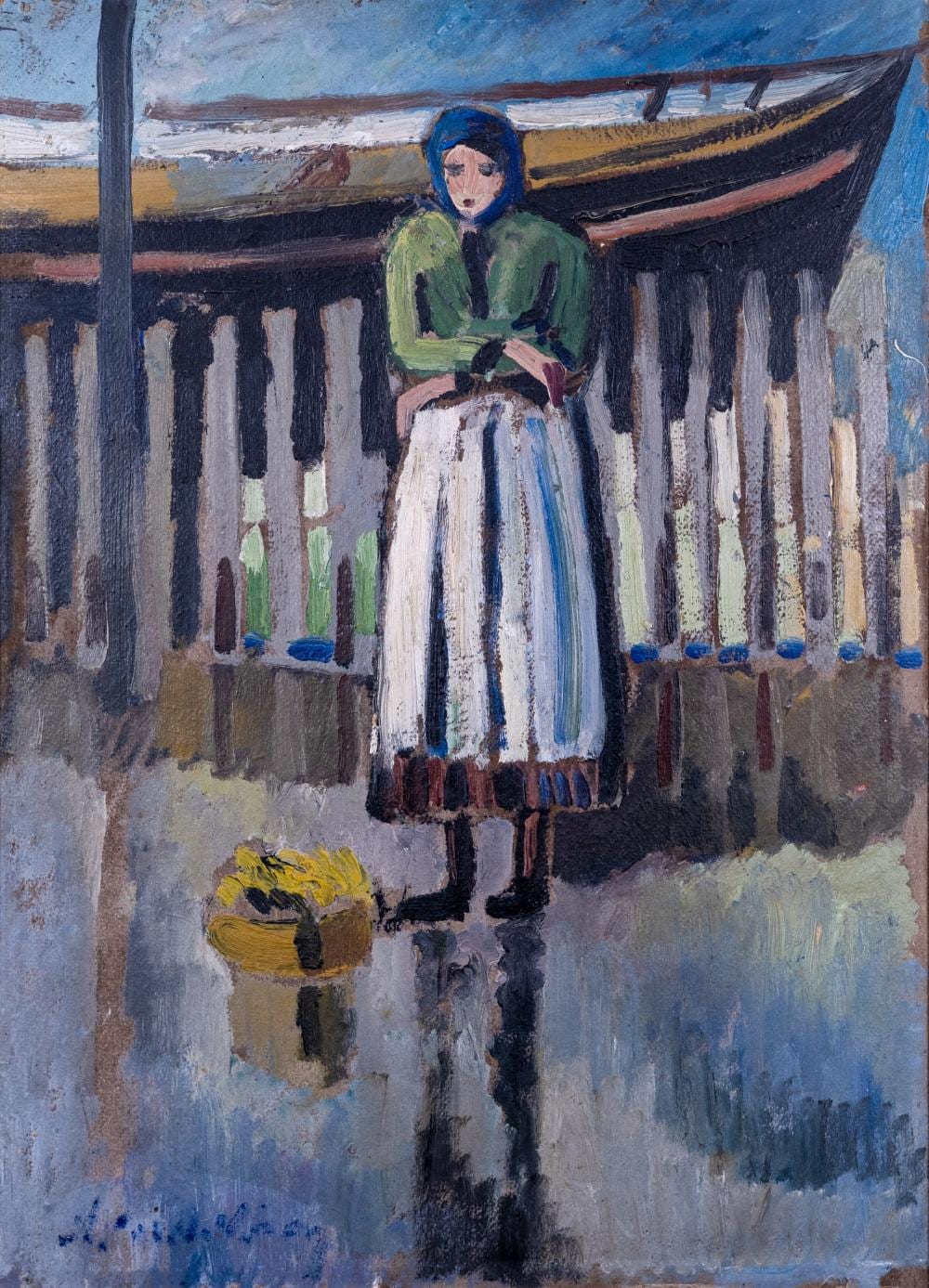 André Verdilhan comparable auction result: andr verdilhan 1881 1963 la marchande de poisson sur le port