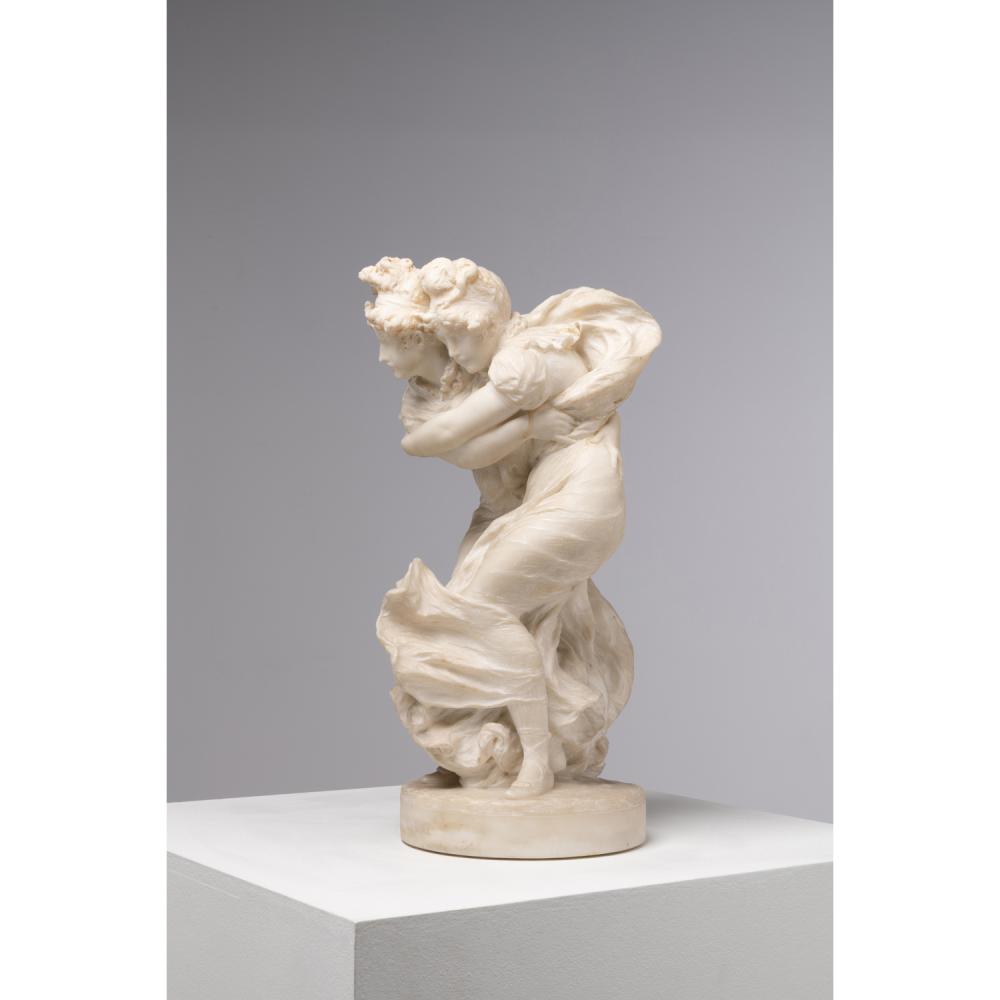 Prosper D'Epinay comparable auction result: prosper d epinay 1836 1914 le cyclone alabaster signed and entitled on the base