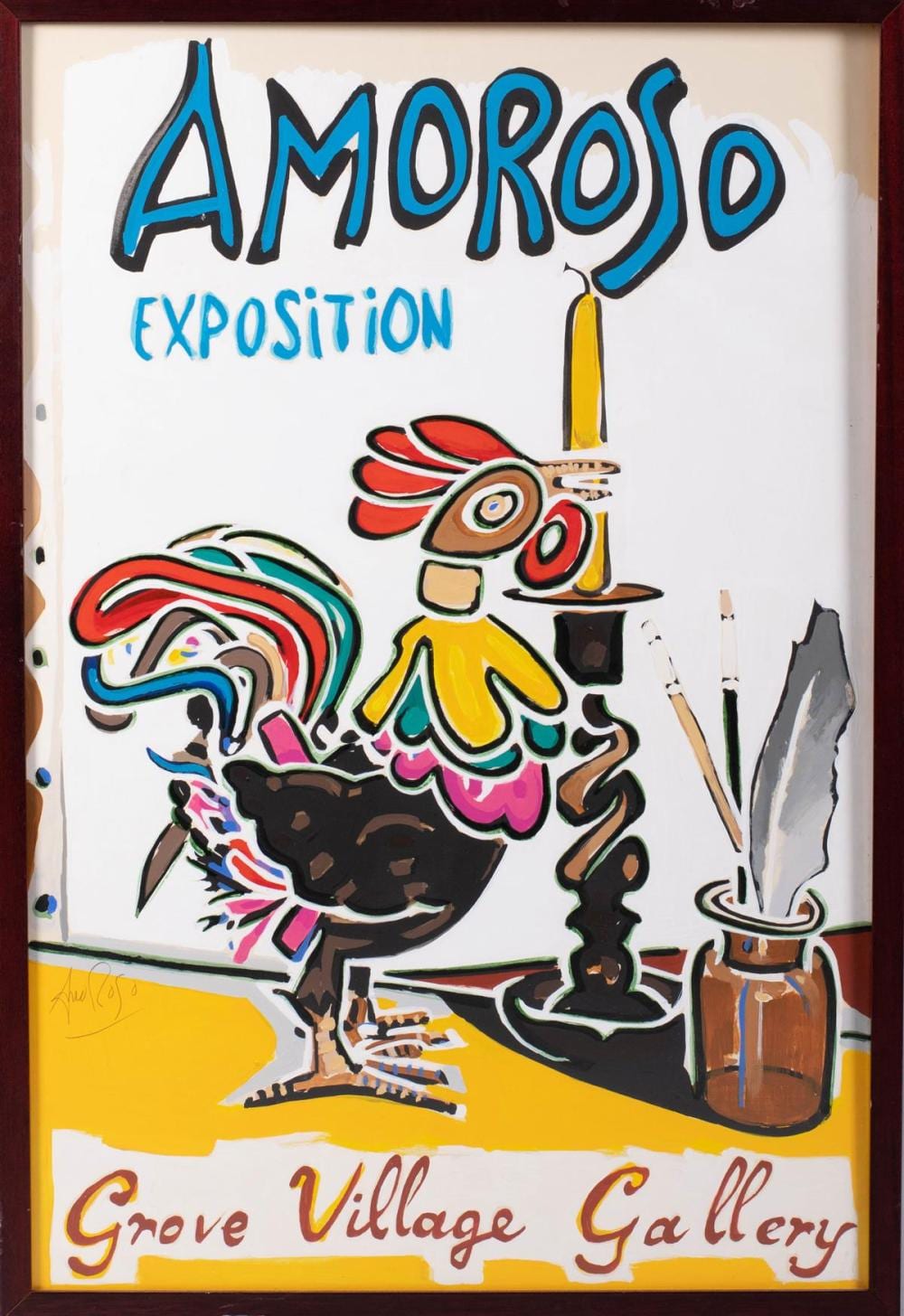 Louis Jack Amoroso comparable auction result: jack louis amoroso american 1930 amoroso exposition grove village gallery acrylic on paper 29 1 2 x 19 1 2 in sight 31 1