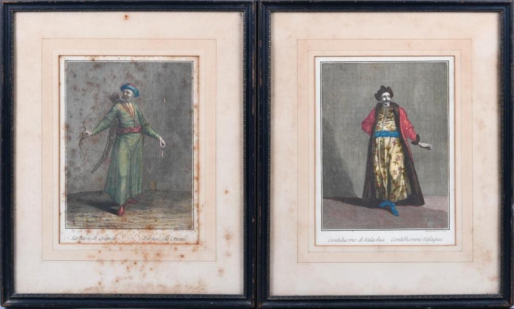 Teodoro Viero comparable auction result: teodoro viero italian 1740 1795 1819 tartare de crimee and gentilhomme valaque engraving 10 1 4 x 7 5 8 in sight 17 x 14 in