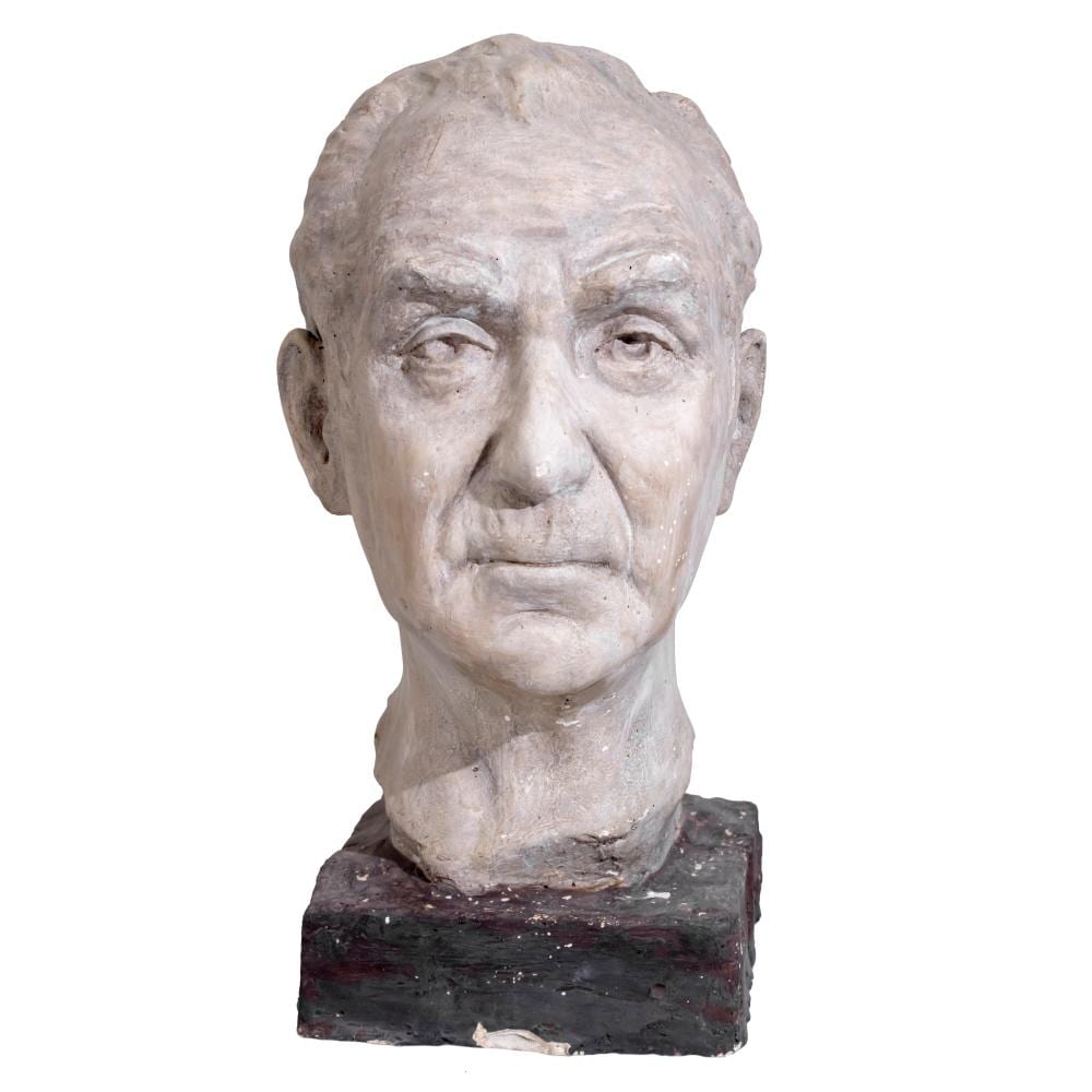 Batia Lichansky comparable auction result: batia lichansky 1900 1992 president chaim herzog plaster sculpture 1985