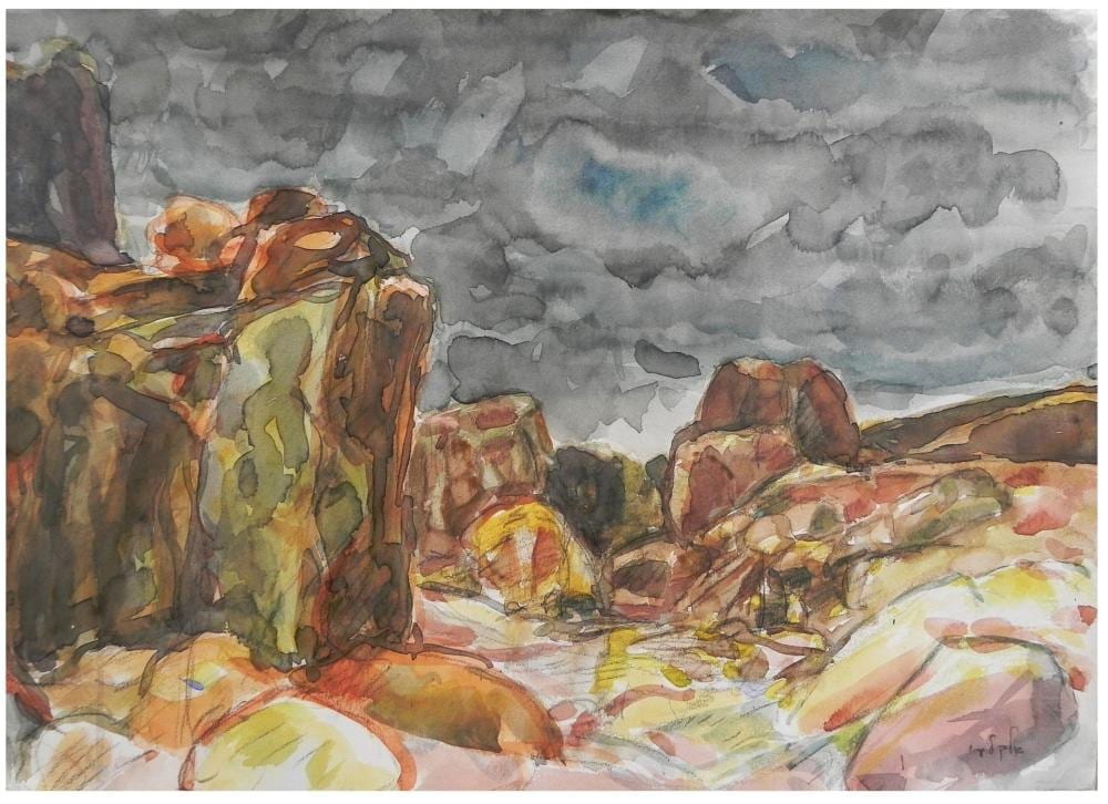 Aharon Alkalay comparable auction result: aharon alkalay israeli bulgarian 1924 2012