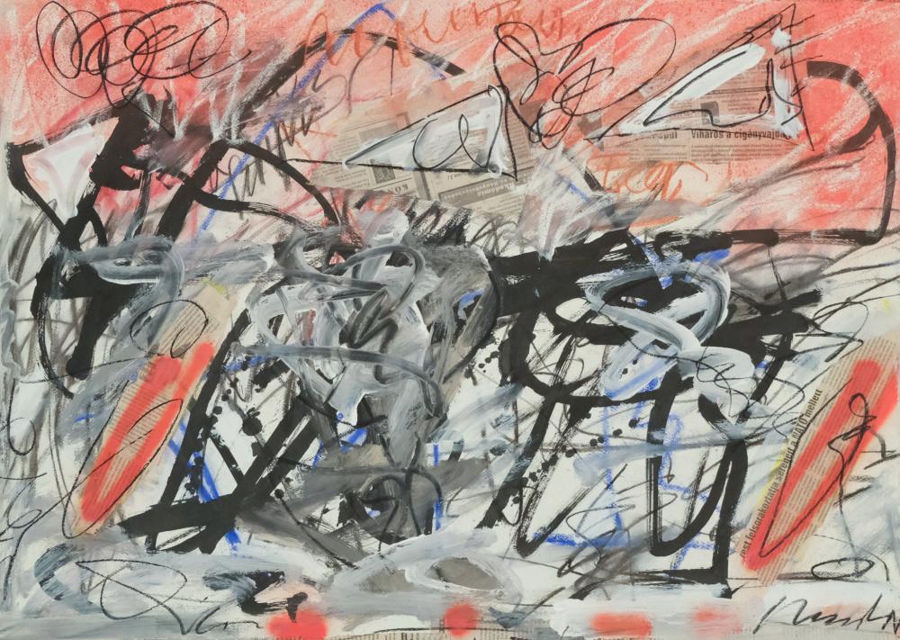Andras Markos comparable auction result: andras markos abstract mixed media