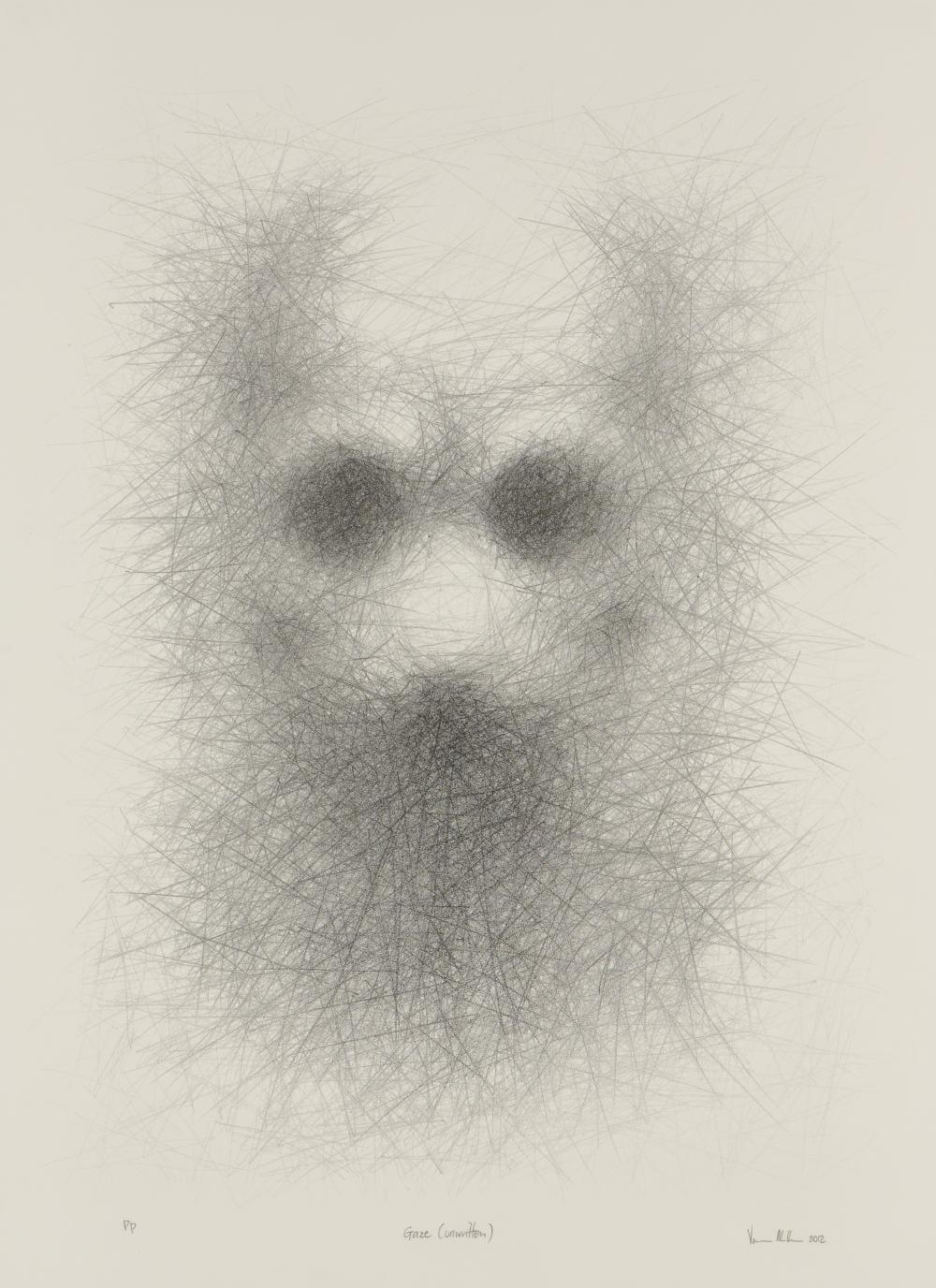 Vernon Ah Kee comparable auction result: vernon ah kee born 1967 gaze unwritten 2012 lithograph ed p p