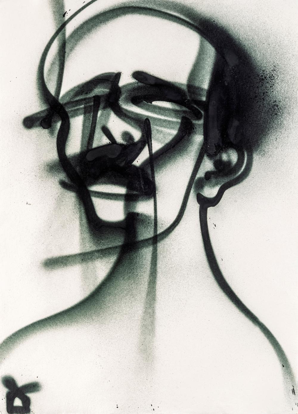 Adam Neate comparable auction result: adam neate british 1977 no 1 b w portrait 2008