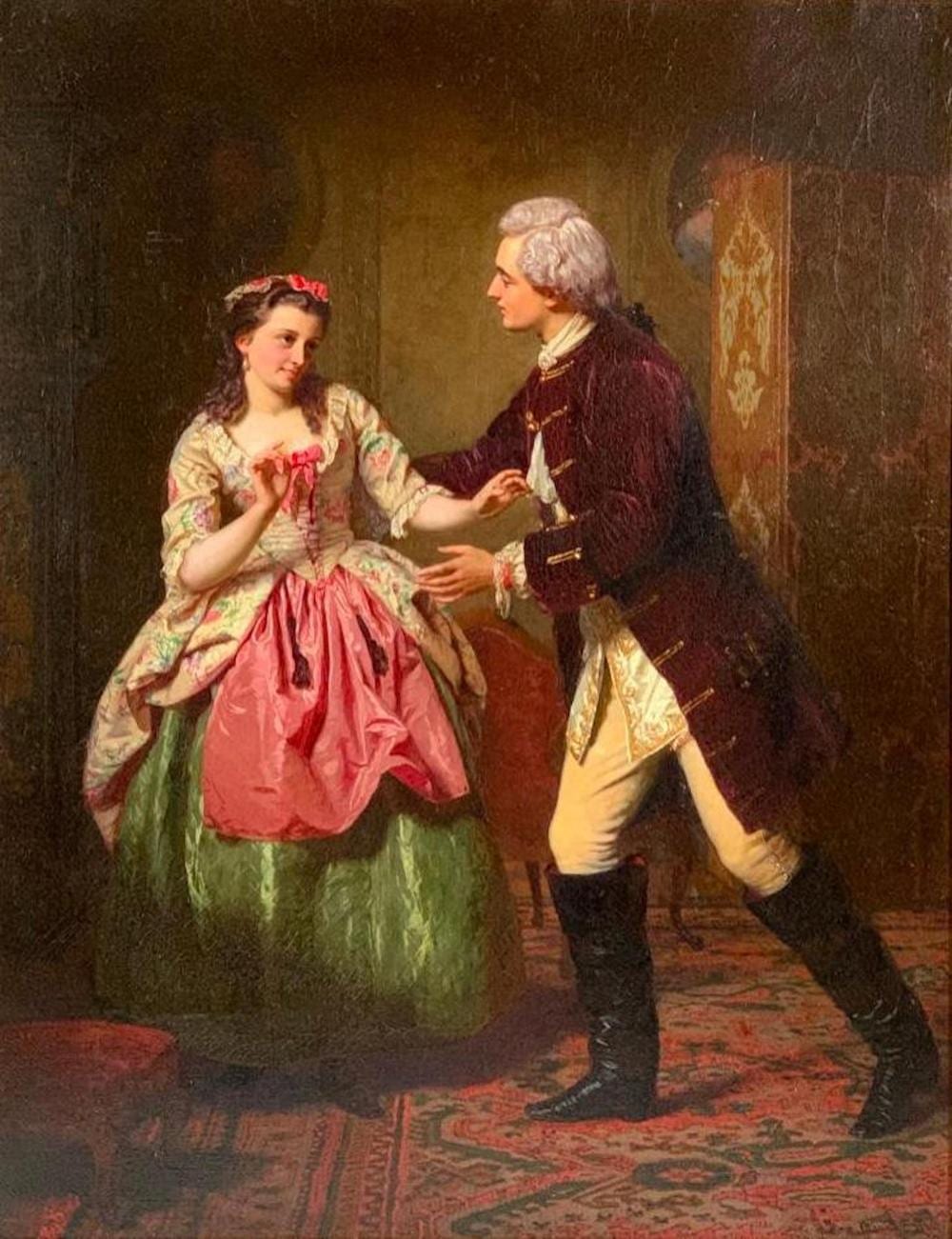 Ernest Gustave Girardot comparable auction result: ernest gustave girardot oil declaration of love