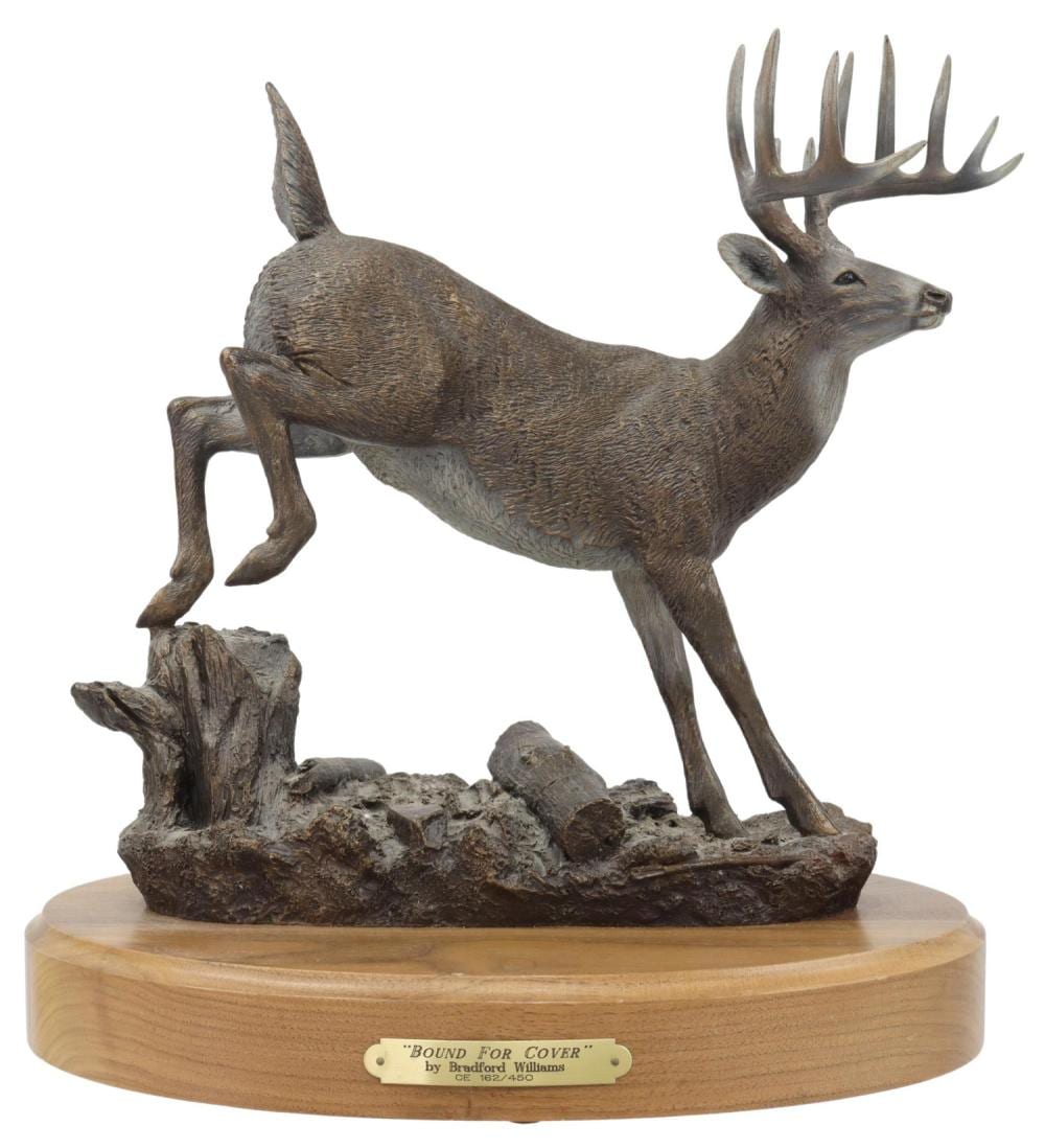 Bradford Williams comparable auction result: bradford williams b 1948 wildlife stag sculpture
