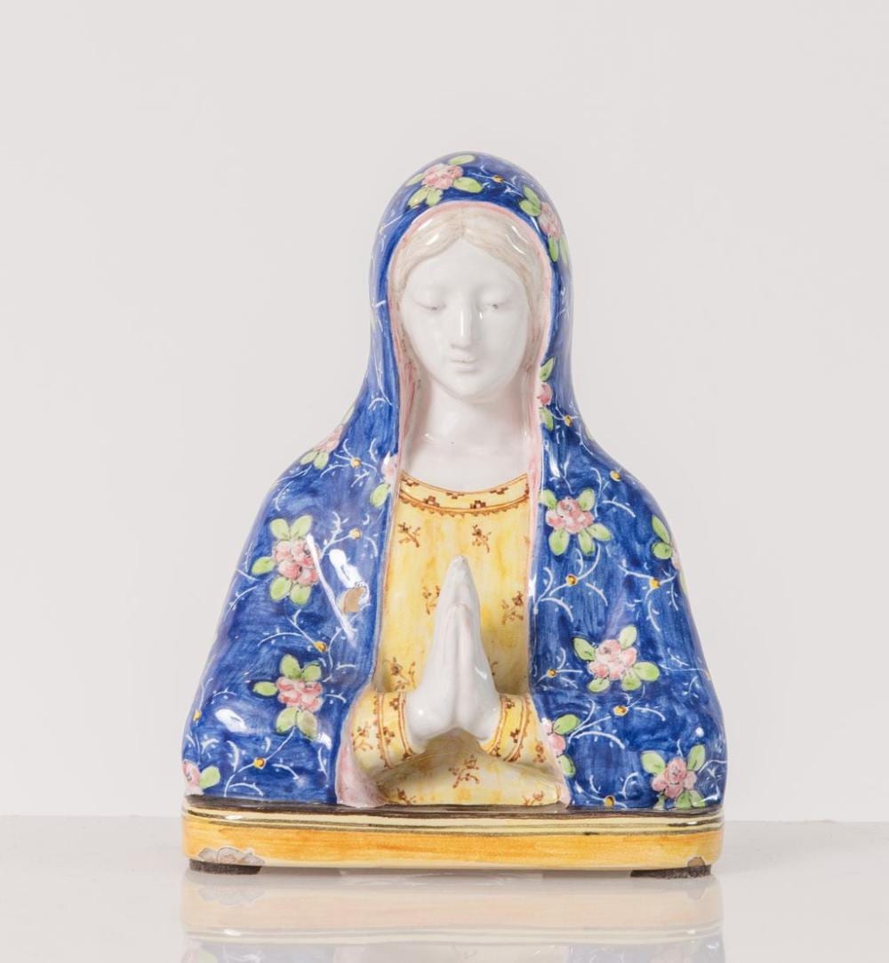 Angelo Minghetti comparable auction result: angelo minghetti bologna 1822 1885 busto di maria in preghiera bologna xix secolo xx