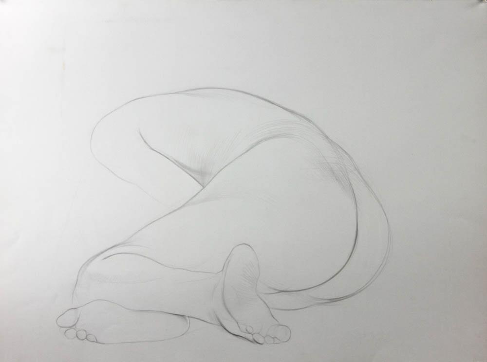 Philip Grausman comparable auction result: philip grausman nude pencil drawing