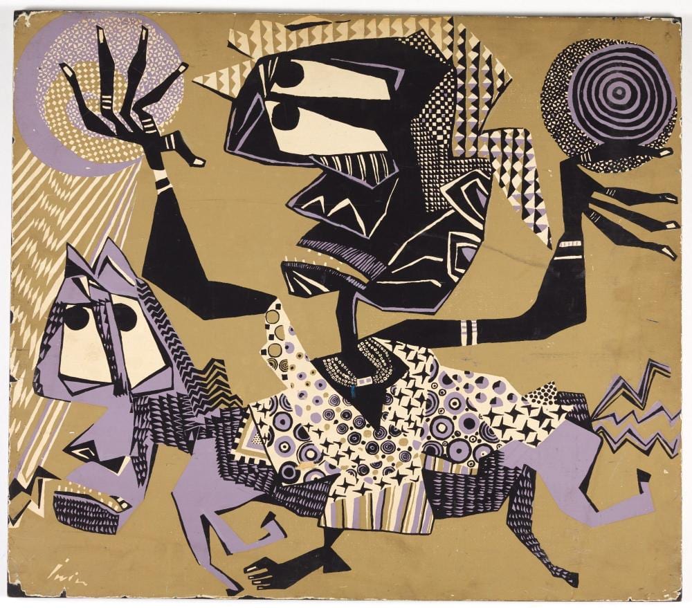Susanne Wenger comparable auction result: two screenprints