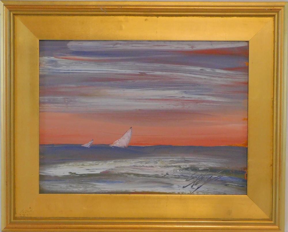 Kevin Doyle comparable auction result: kevin doyle b 1942 ma oil painting on board