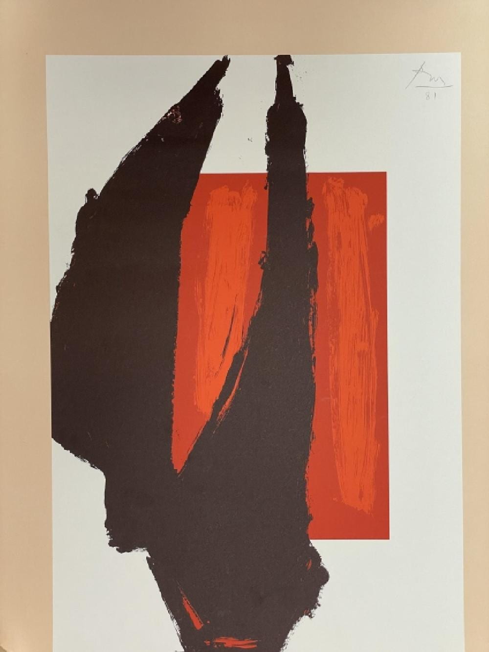 ROBERT MOTHERWELL LITHOGRAPH PRINT ON PAPER 24.5" sold by DejaVu Estate Sales & Auctions, lot 273 — auction record photograph