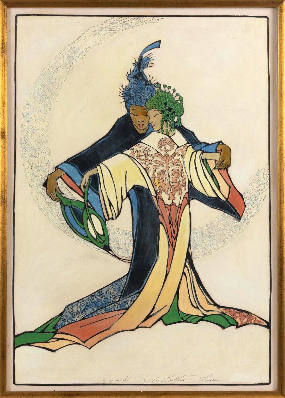 Bertha Boynton Bull Lum comparable auction result: bertha boynton bull lum america 1869 1954 ming and his bride mixed media on paper 26 x 17 5 sight framed 28 5 x 20