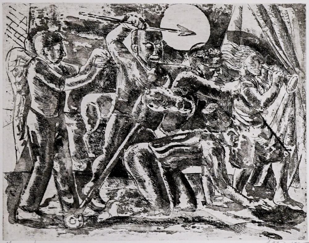 andrew antoniou etching masquerade · Grant Zahajko Auctions, LLC · 2022-04-07 Andrew Antoniou comparable auction result: andrew antoniou etching masquerade