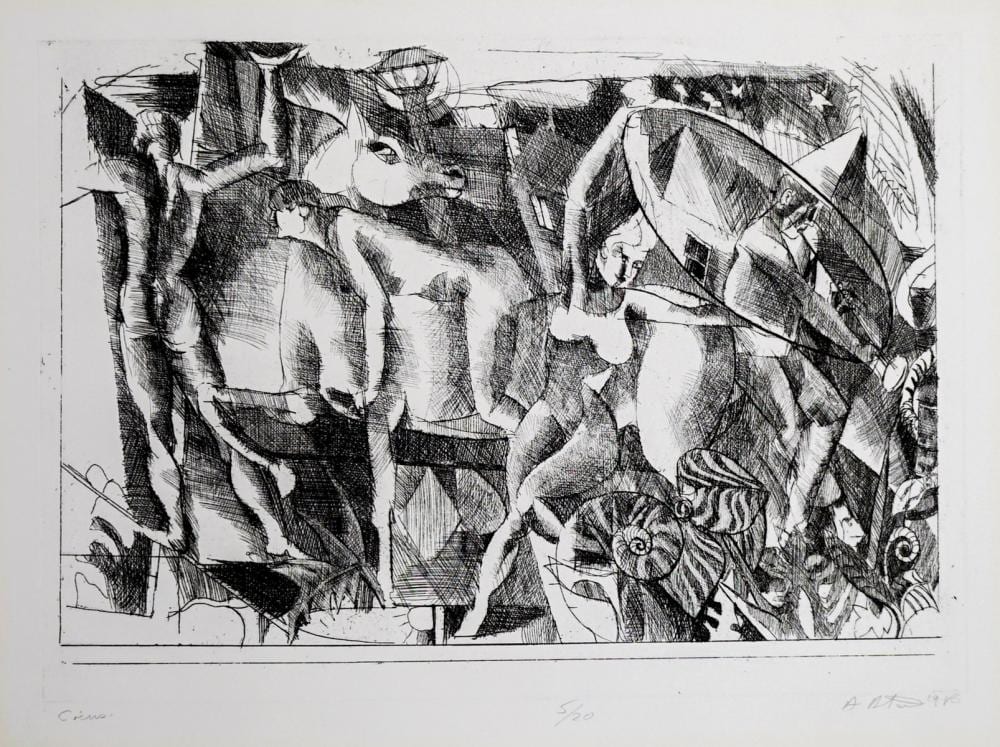 andrew antoniou etching circus · Grant Zahajko Auctions, LLC · 2022-04-07 Andrew Antoniou comparable auction result: andrew antoniou etching circus