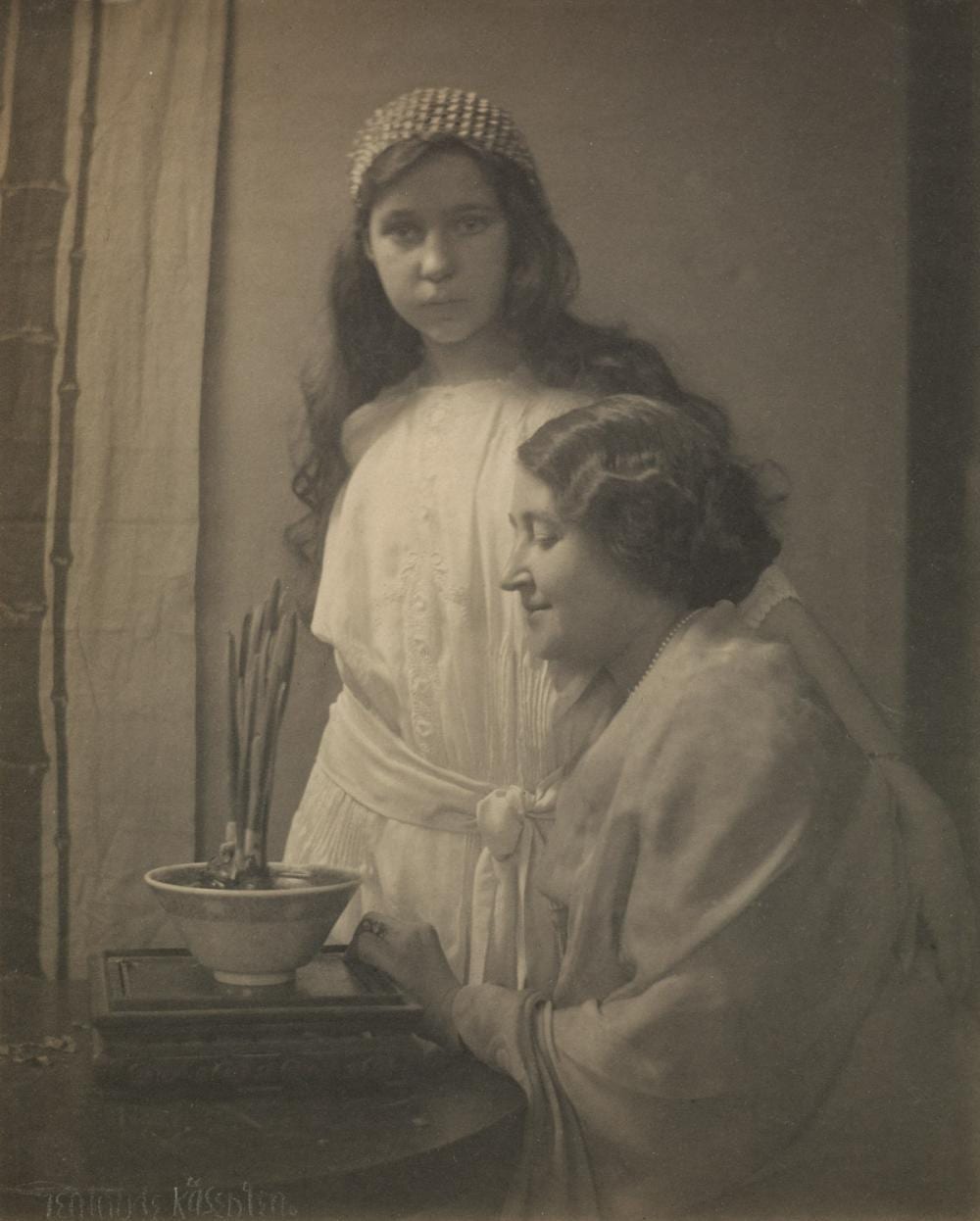 Gertrude Käsebier comparable auction result: gertrude k sebier 1852 1934 mother and daughter with potted bulb