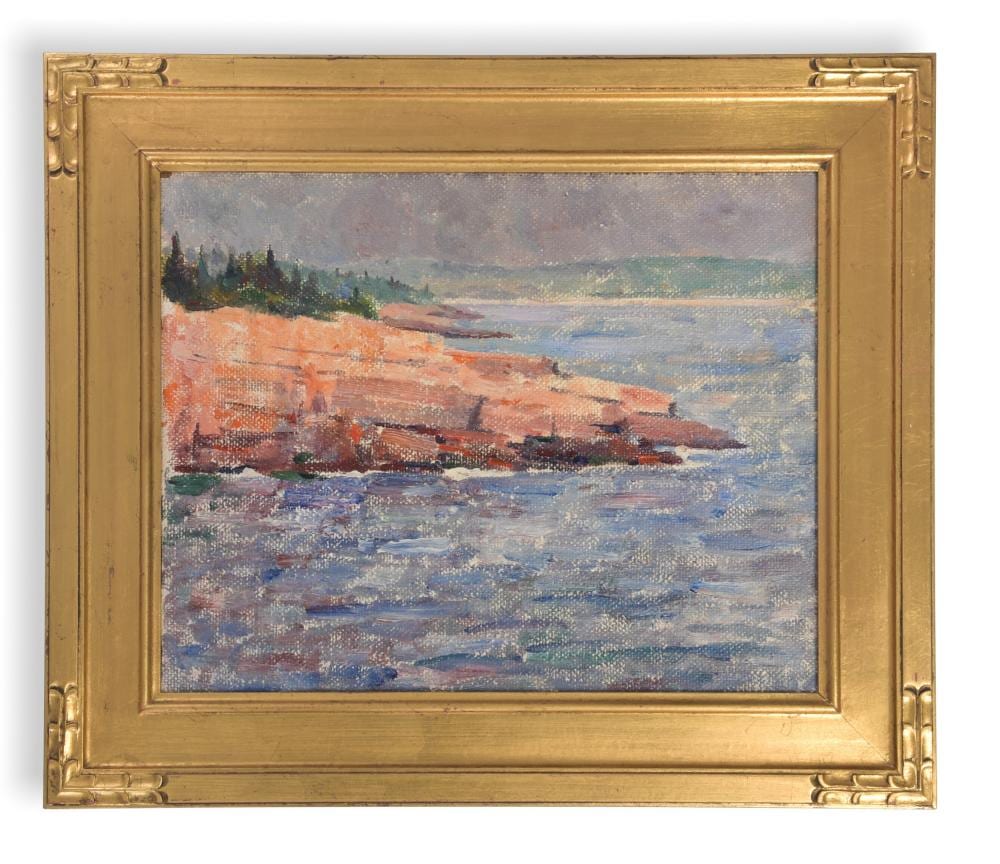 Dines Carlsen comparable auction result: dines carlsen oil grey sky on the coast