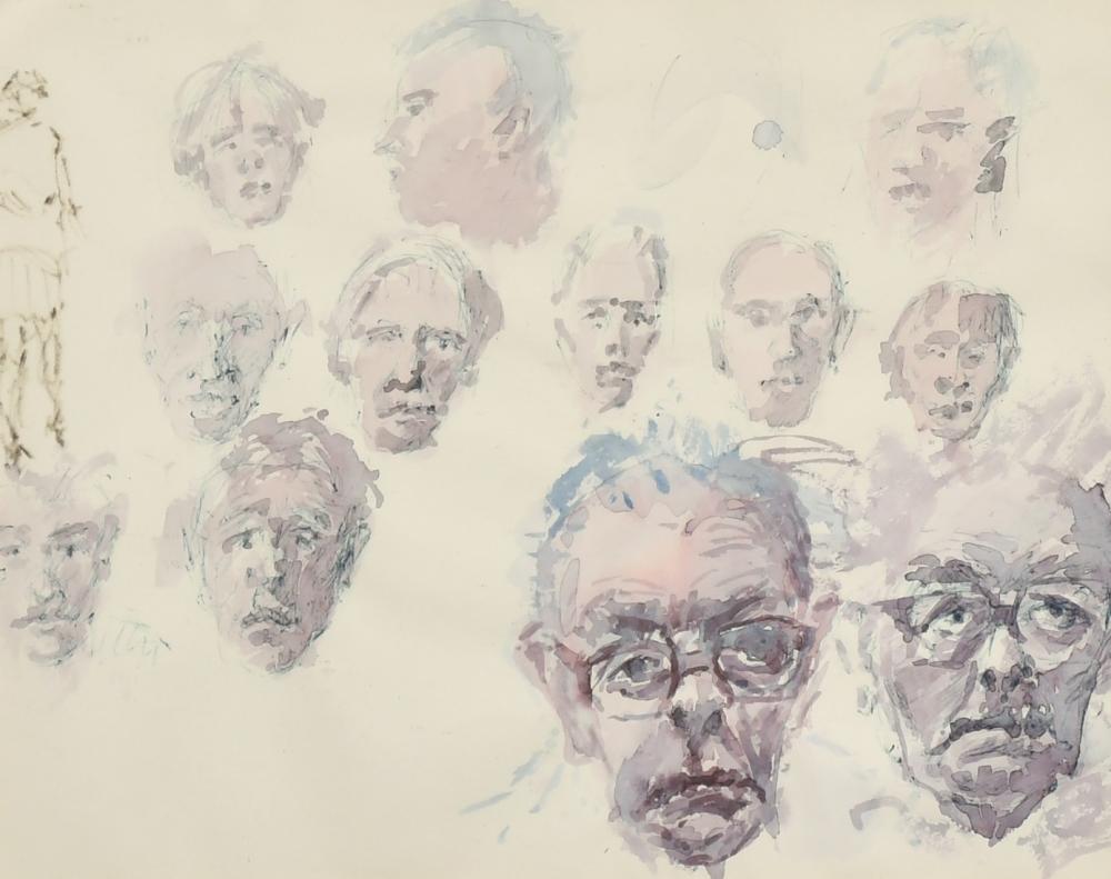 Hugh McKenzie comparable auction result: hugh mckenzie 1909 2005 british head studies watercolour on paper 7 5 x 9 5