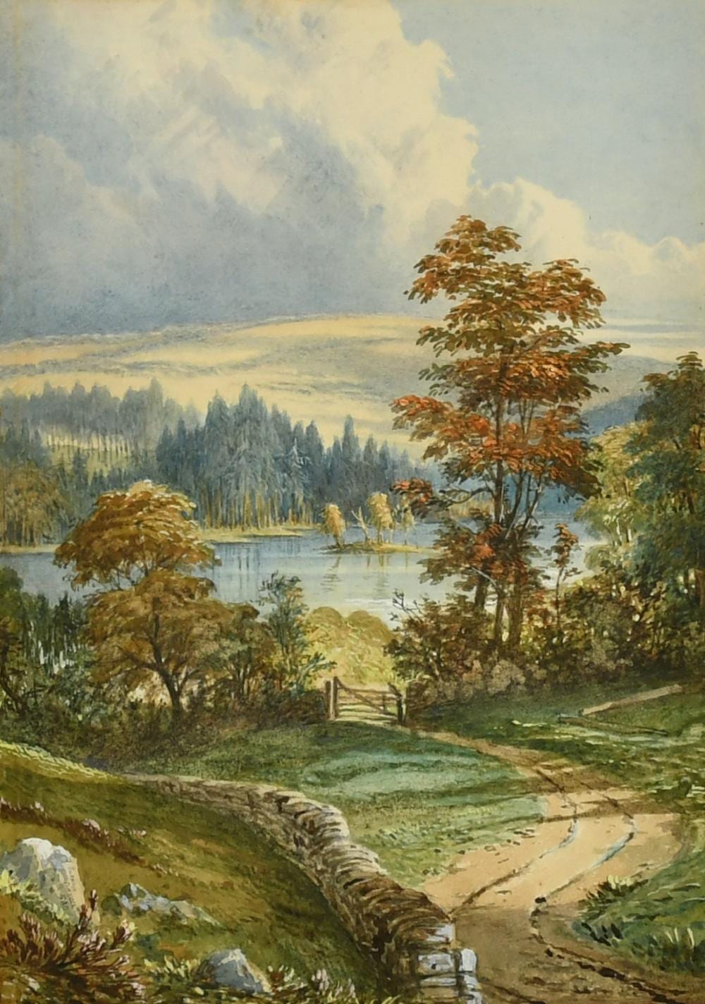 James Jackson Curnock comparable auction result: james jackson curnock 1839 1892 british a view across the mountain lake watercolour signed and dated 1880