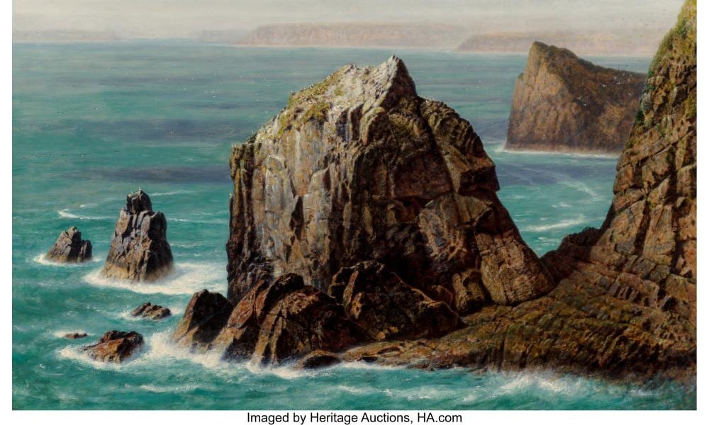 John George Naish comparable auction result: john george naish british 1824 1905 south side of the cull rock serpentine