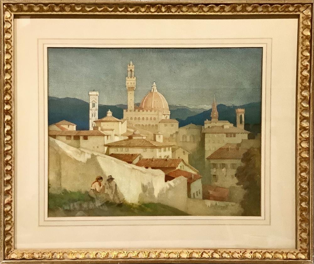 Walter Herbert Allcott comparable auction result: walter herbert allcott 1880 1951 florence from porta san giorgio water color image size 15 x 18