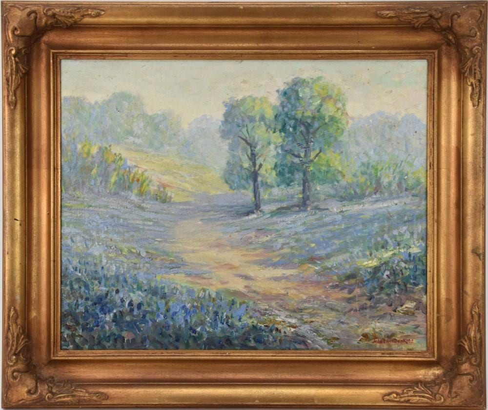 John Eliot Jenkins comparable auction result: john eliot jenkins american 1868 1937 oil on board landscape texas blue bonnets 15 1 2 x 20 inches