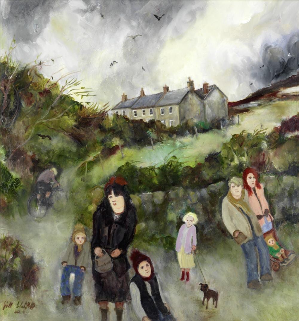 gill watkiss british born 1938 out for a walk · Bonhams · 2022-04-13 Gill Watkiss comparable auction result: gill watkiss british born 1938 out for a walk