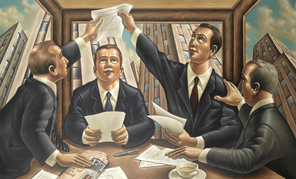 Graham Mckean comparable auction result: graham mckean british born 1962 the winning share painted in 2000