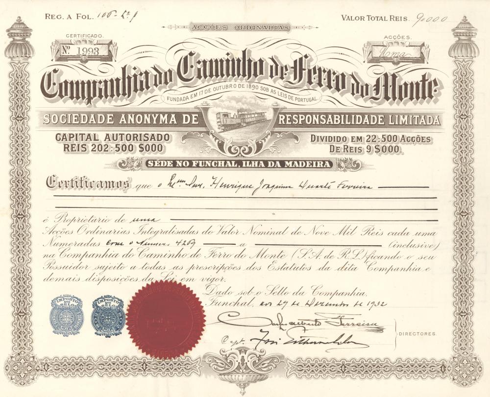 Monte M. Wright comparable auction result: monte cia do caminho de ferro de