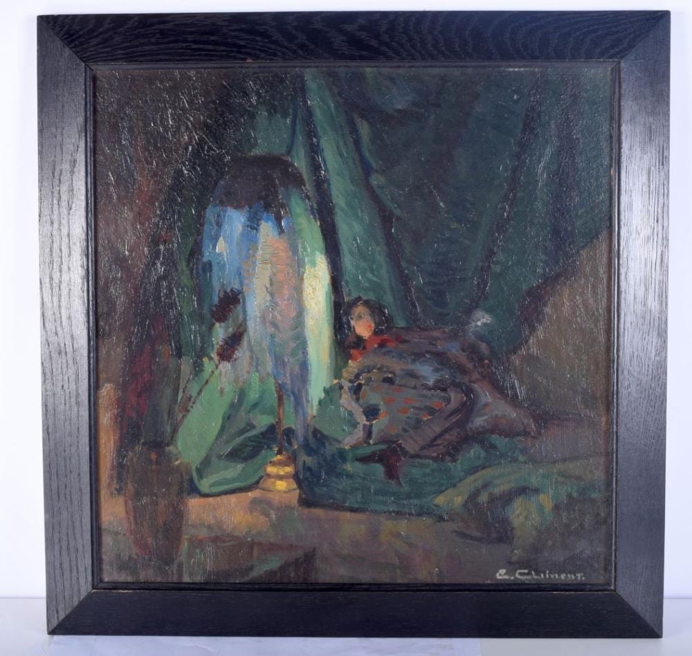Enrique Climent comparable auction result: enrique climent 1897 1980 oil on board the dream of the princess 40 x 40 cm